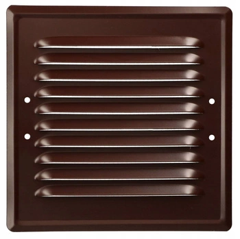 Ventilačná mriežka kovová pre krb 16,5x16,5 s háčikmi - Farba hnedá