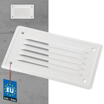 Komínová vetracia mriežka so sieťkou 165x100 biela