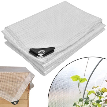 Ochranná plachta silná hrubá priehľadná skleníková 120 g/m2 4x5 m