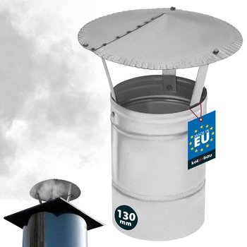 Dymová strieška pre komínovú rúru pozinkovaná ø130