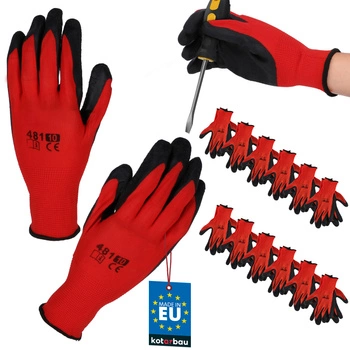 Pracovné rukavice dragon protišmykové latex veľkosť 10 sada 12 ks.