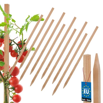 Drevené koly na paradajky zeleninu záhradné podpery 40 cm sada 10 ks.