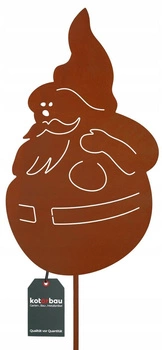 Socha Mikuláša figúrka dekorácia záhrada kov hrdza - Farba hnedá