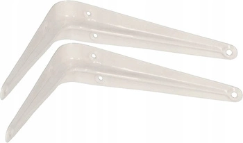 Lomená podložka na poličku podpera 17,5x15 cm 2 ks - Farba biela