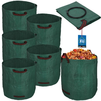 Záhradný kôš na lístie trávu okrúhly skladací 270 l sada 5 ks.