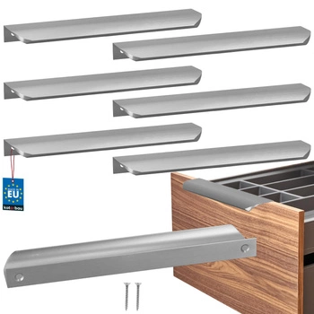 Úchyt nábytkový hliníkový strieborný 192/212 mm sada 6 ks.