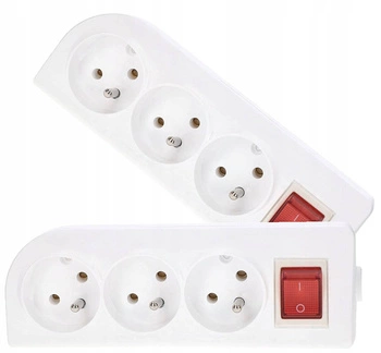 Prenosná trojcestná zásuvka - 2 ks.