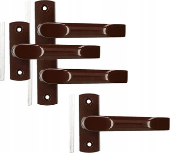 Dverová kľučka sada 125 brána - 4 ks - Farba hnedá