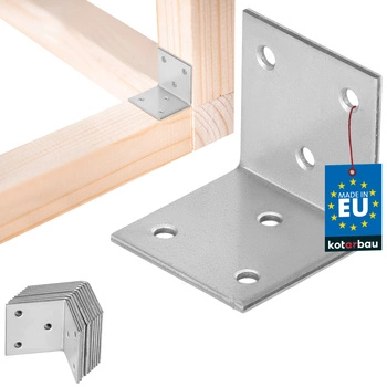 Tesársky uholník nerezový pozinkovaný 40x40x40 mm sada 12 ks.