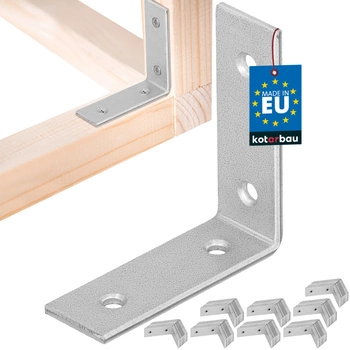 Tesársky uholník nerezový pozinkovaný 50x50x17 mm sada 100 ks.