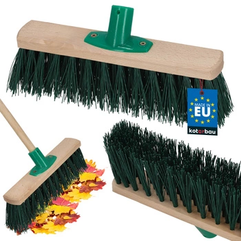 Kefa metla drevená na lístie podlahy dlažbu nylon 30 cm