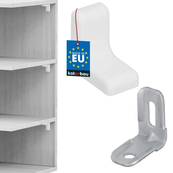 Nábytková uhlová konzola s uzáverom biely