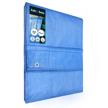 Plachta ochranná pevná hrubá univerzálna modrá 75 g/m2 2x3 m