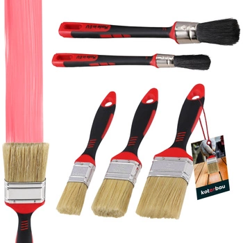 Mäkké okrúhle a ploché štetce sada 5 ks.