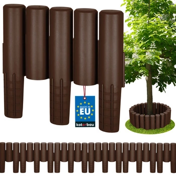 Záhradný plôtik plot plastový zatĺkací hnedý 2,7 m