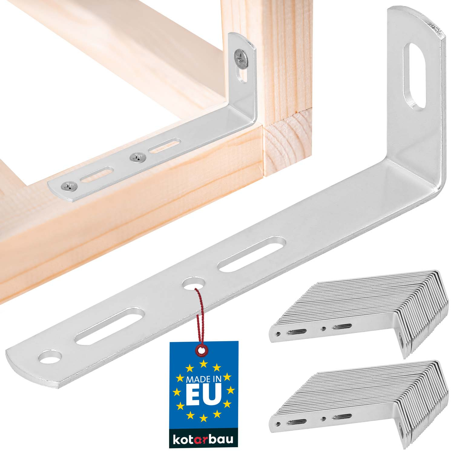 Uholník stolársky 90x35x15 mm sada 50 ks.