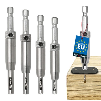 Samostrediace vrtáky na závesy do dreva hss 2-4,5 mm sada 4 ks.