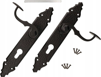 Kľučka dverí retro s dlhou tyčou 72 čierna