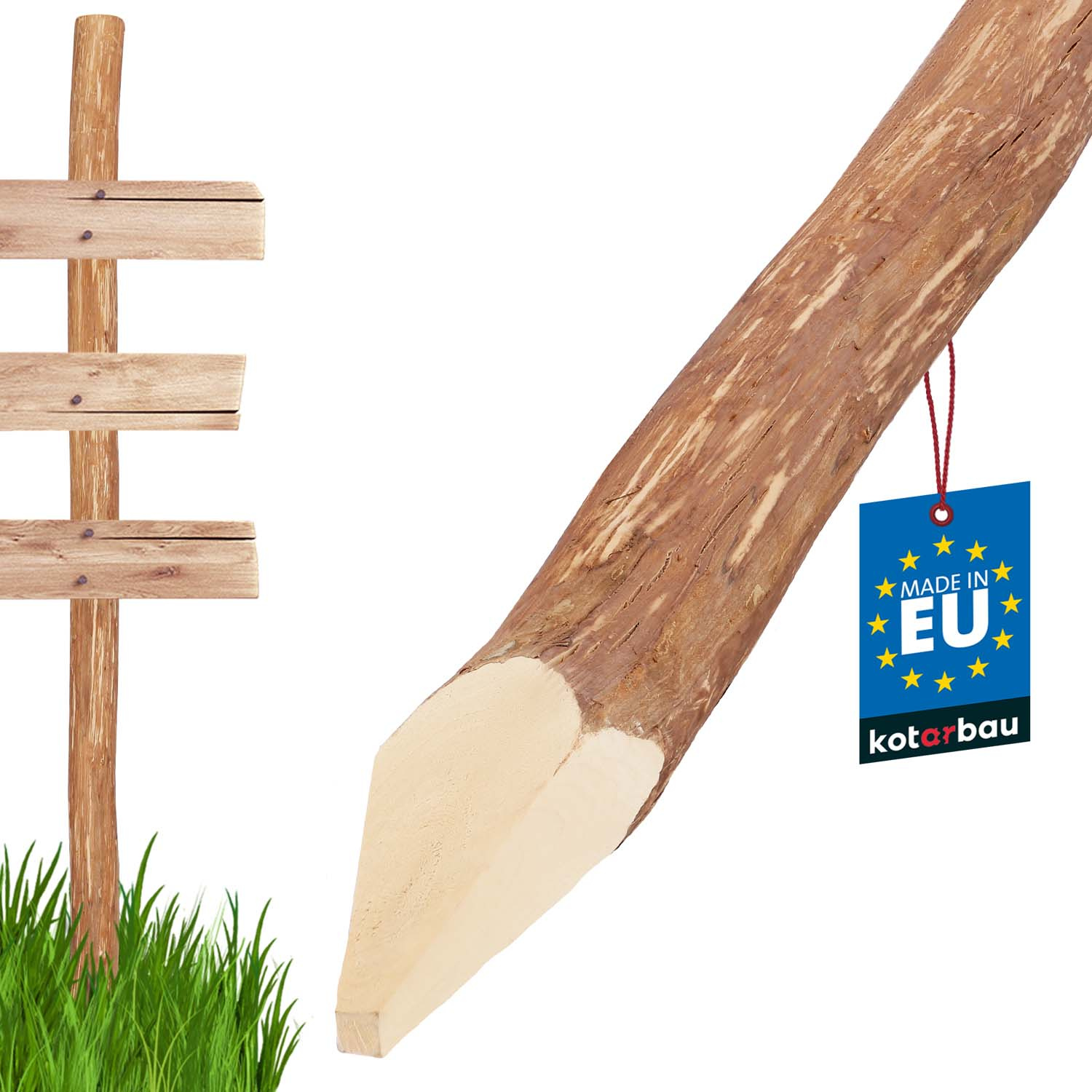 Hobľovaný drevený plotový stĺpik 120 cm