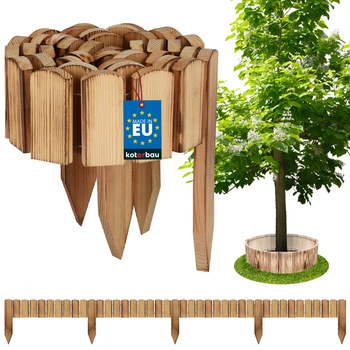 Záhradný plot palisádový drevený obrubník poháňaný vypálené 200x10 cm