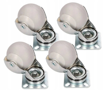 Otočné kolieska 40 mm gumové ložisko sada 4 ks.