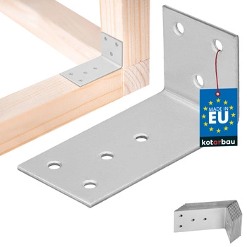 Tesársky uholník nerezový pozinkovaný 40x80x40 mm sada 12 ks.