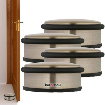 Voľne stojaci dverový nárazník platina 4 cm sada 4 ks.