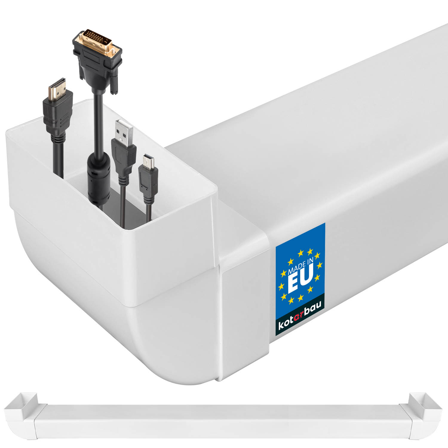 Káblový kanál pre tv na zapustenie 120x60 mm 150 cm