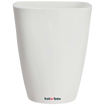 Kvetináč 132x165mm kvety rastliny - Farba biela