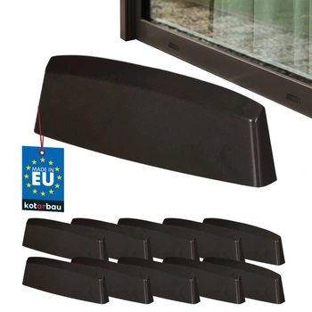 Zátka odvodnenia pre okná PVC hnedá 45 mm sada 10 ks.