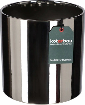 Kvetináč strieborný keramický lesklý fi 200