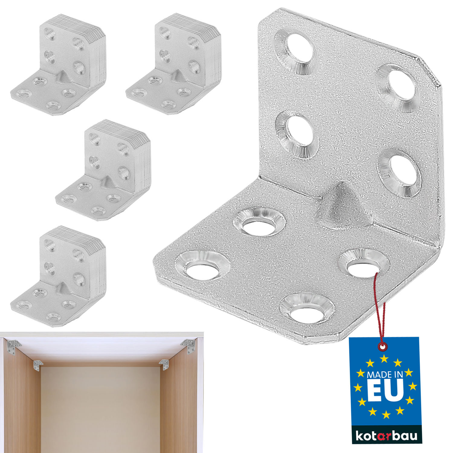 Uholník s prelisom 30x30x30 - 50 ks.