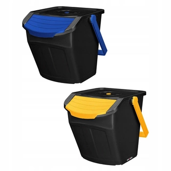 Kôš 25 l triedenie odpadu žltá, modrá sada 2 ks.