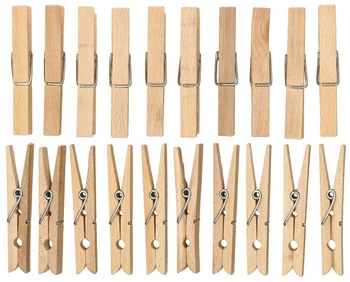 Drevené klipy na spodnú bielizeň - sada 20 ks.