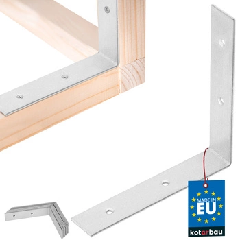 Tesársky uholník nerezový pozinkovaný 100x100x20 mm sada 12 ks.