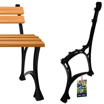 Noha pre záhradnú lavicu s operadlom hliník 74x51 cm