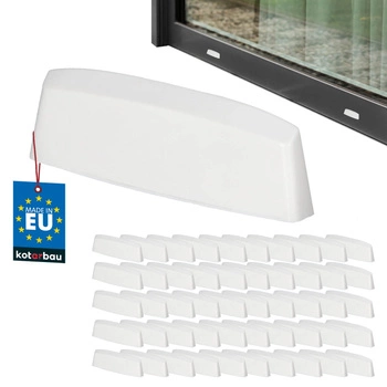 Zátka odvodnenia pre okná PVC biela 45 mm sada 50 ks.