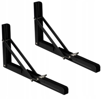 Sklopná policová podpera 300 čierna sada 2 ks.