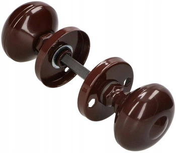 Otočný gombík dverový okrúhly pre brány dvere - Farba hnedá