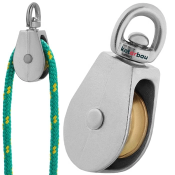 Jednoduchá poniklovaná káblová kladka 1" fi 6 mm