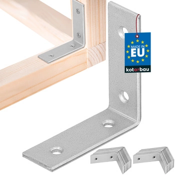 Tesársky uholník nerezový pozinkovaný 50x50x17 mm sada 25 ks.