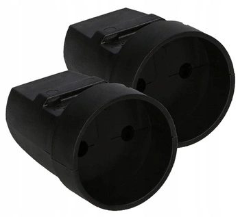 Prenosná demontovateľná zásuvka bez uzemnenia - 2 ks.