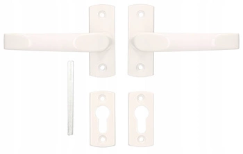 Kľučka dverová štítok 125mm bránka - Farba biela