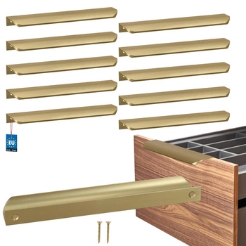 Úchyt nábytkový hliníkový zlatý mat 192/212 mm sada 10 ks.