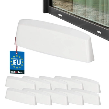 Zátka odvodnenia pre okná PVC biela 45 mm sada 10 ks.