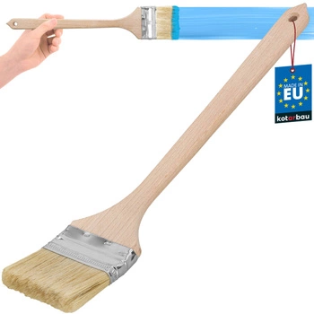 Plochá malá úzka zahnutá kefa na radiátory 76 mm