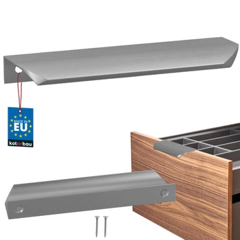 Úchyt nábytkový hliníkový strieborný 128/148 mm