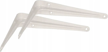 Lomená podložka na poličku podpera 15x12,5 cm 2 ks - Farba biela