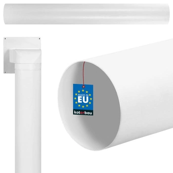 Ventilačný kanál okrúhly rúrka pvc biela 100 cm fi 125 mm