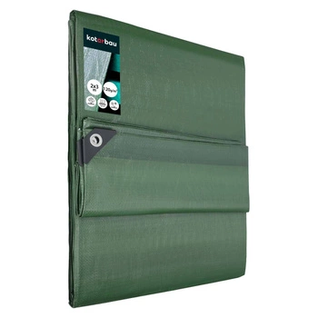 Plachta ochranná pevná hrubá univerzálna olivová 120 g/m2 2x3 m